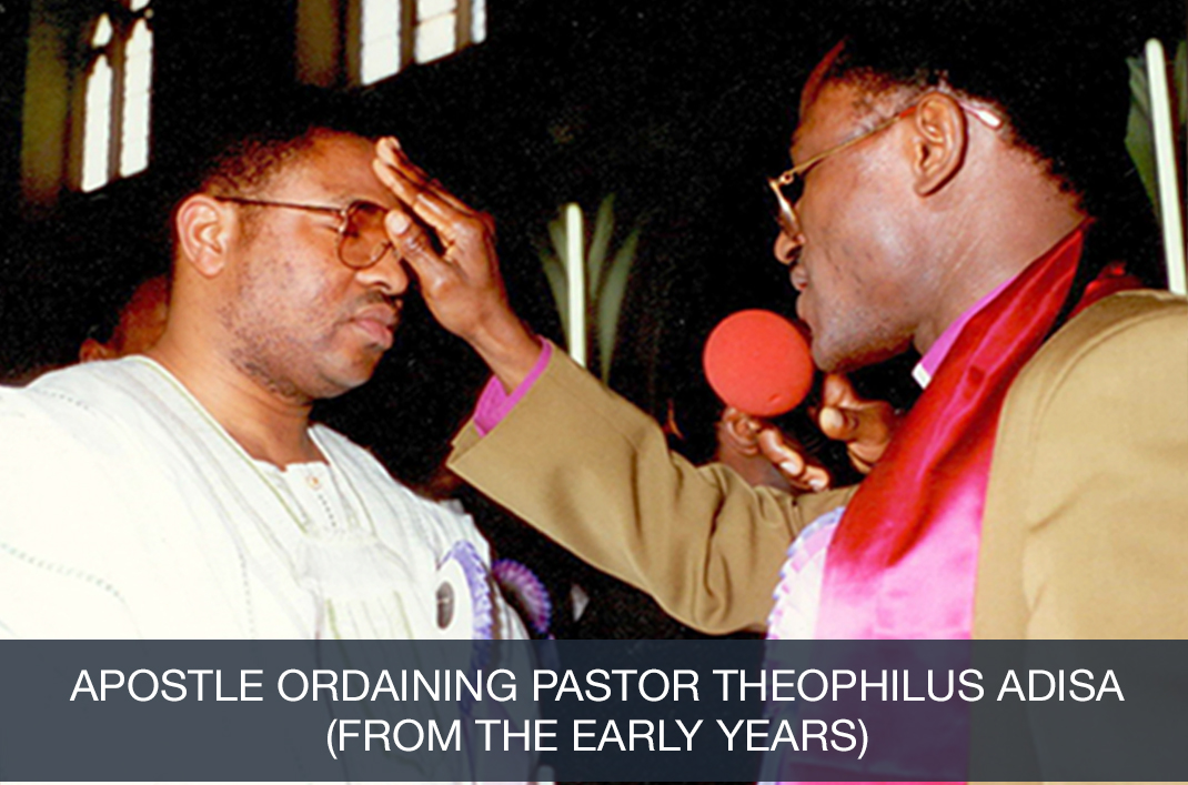 Apostle Ordaining Pastor Adisa