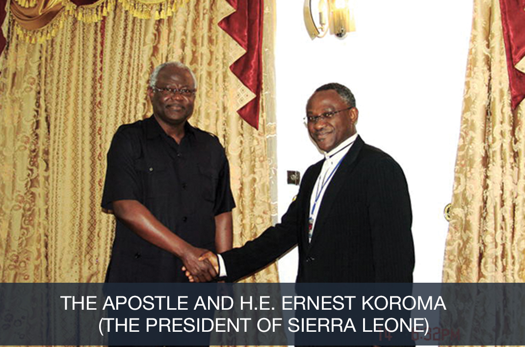Apostle with Ernest Koroma